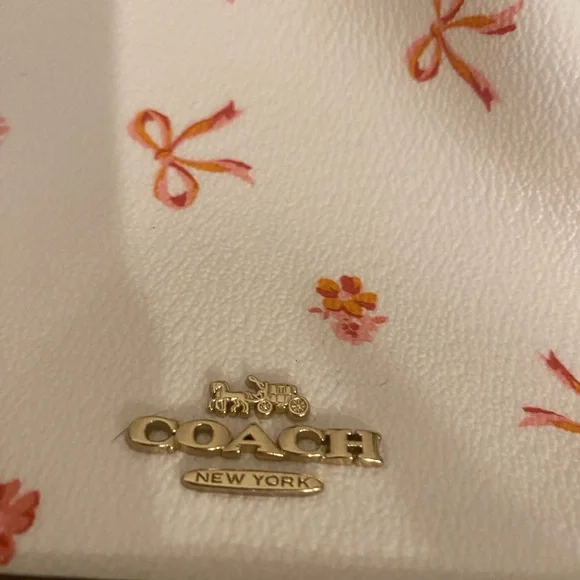 Coach Burgundy and Cream Crossbody Bag - Picture 3 of 3